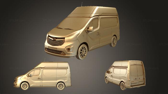 Автомобили и транспорт (Фургон Opel L1H2 2018, CARS_2945) 3D модель для ЧПУ станка